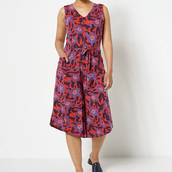 AnyBody Cozy Knit Luxe V-Neck Gaucho Jumpsuit. 14951 - Picture 1 of 2